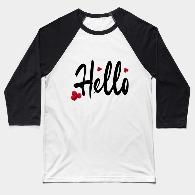 hello Baseball T-Shirt by Polli